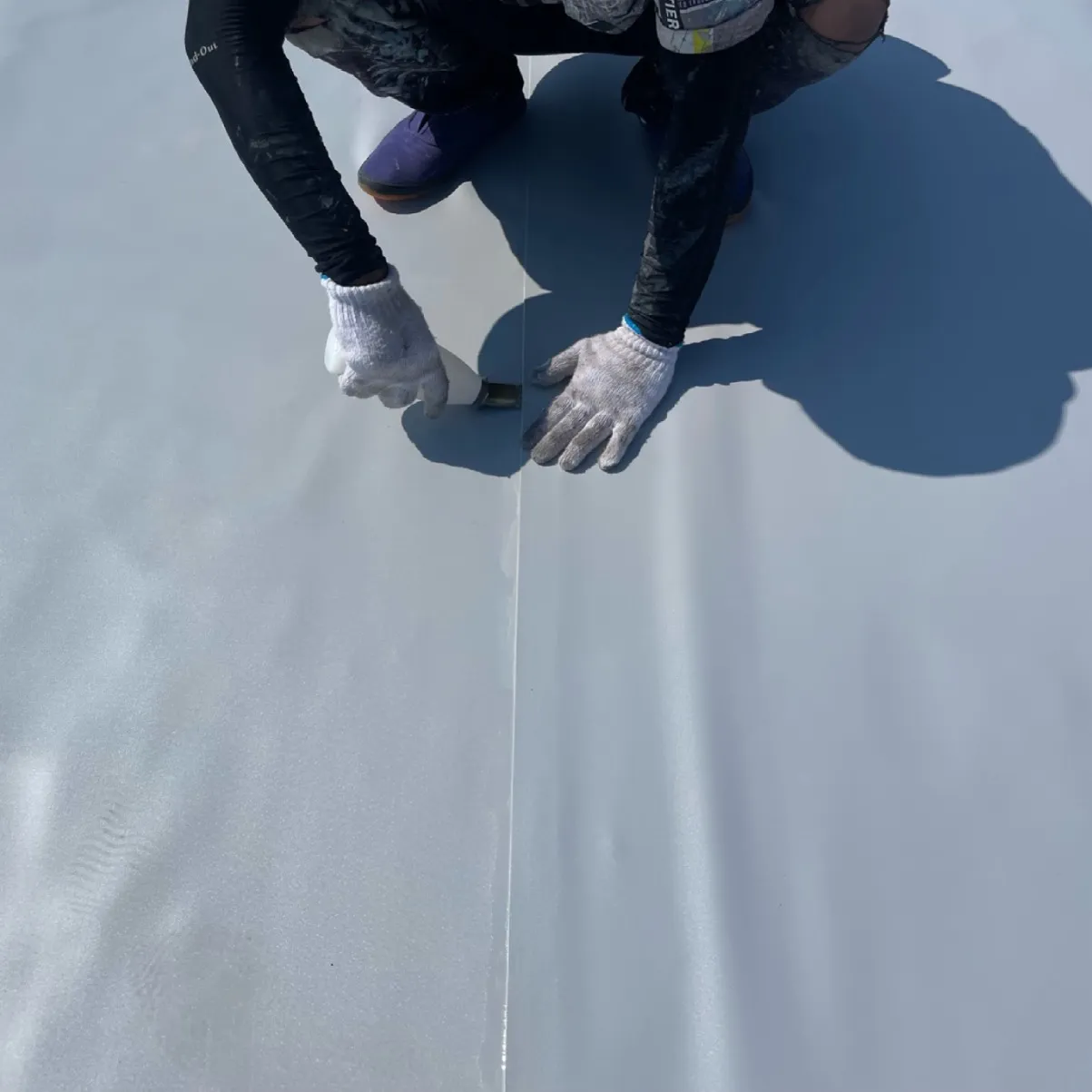 屋上防水工事 / 17.重なり部融着