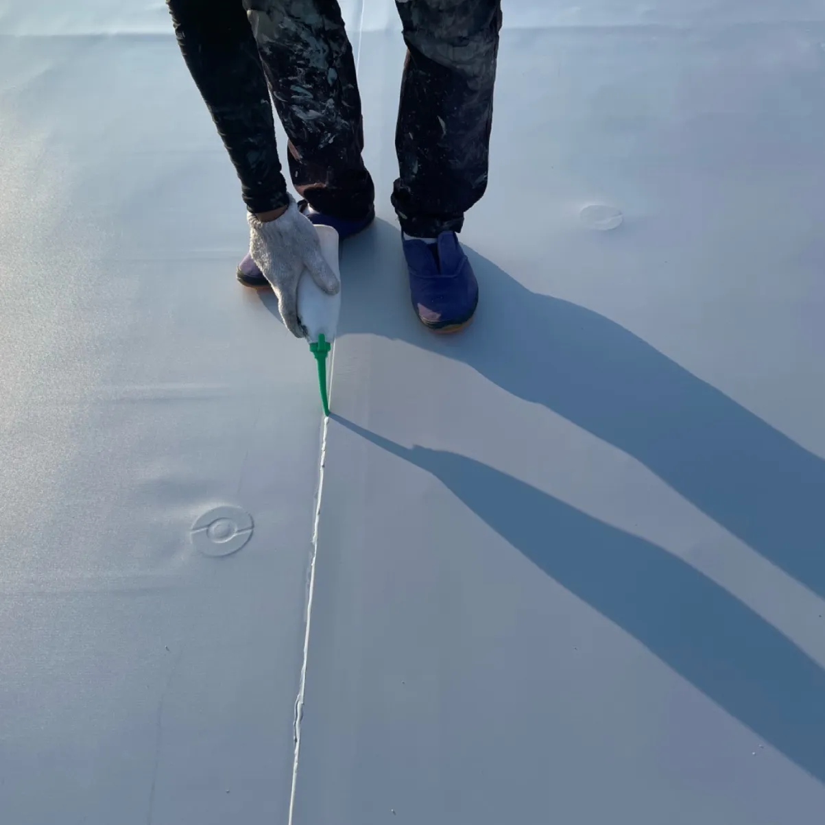 屋上防水工事 / 18.重なり部ジョイントシール