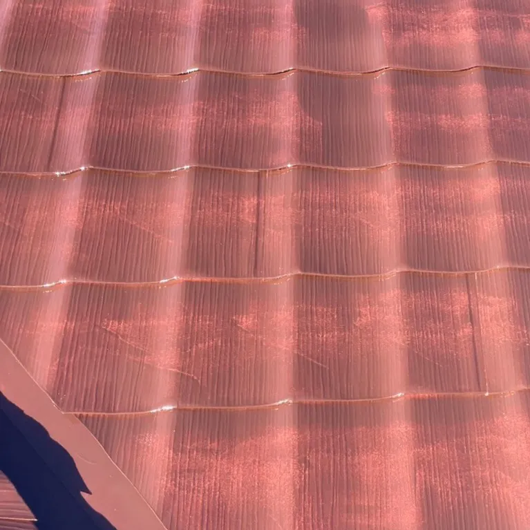 大屋根塗装工事 / 4.中塗り