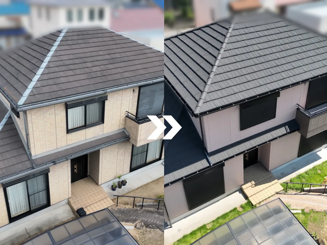 名古屋市瑞穂区 / 屋根葺き替え・外壁塗装工事